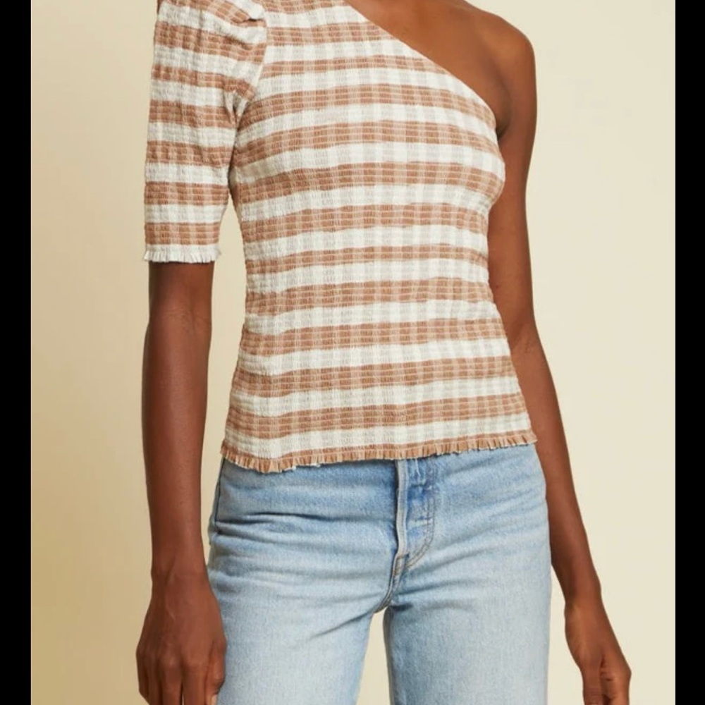 NWT Anthropologie Nation LTD Kirstie Smocked One Shoulder Top  XSmall